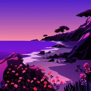 Twilight Beach wallpaper