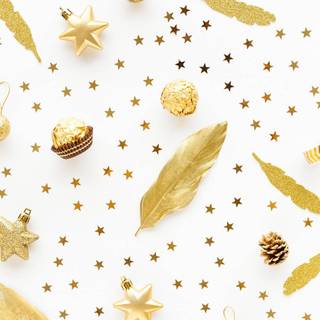 Golden white wallpaper