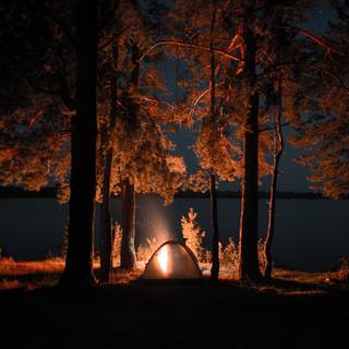 Camping 4k wallpaper