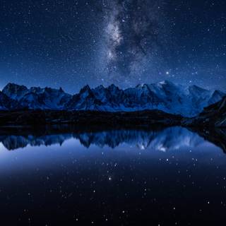 Night mountains 4k wallpaper