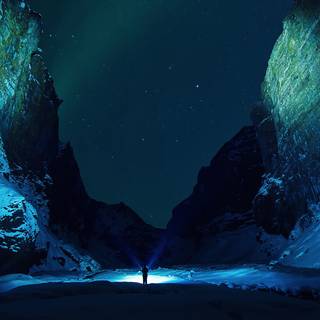 Night mountains 4k wallpaper