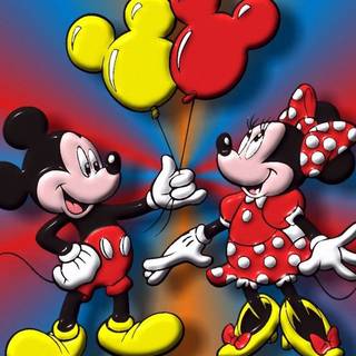 Mickey and Minnie Mouse computer 1920x1200 wallpaper