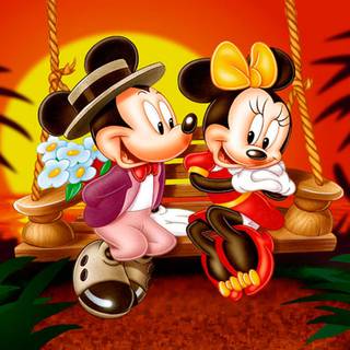 Mickey and Minnie Mouse computer 1920x1200 wallpaper