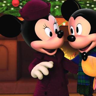 Mickey and Minnie Mouse computer 1920x1200 wallpaper