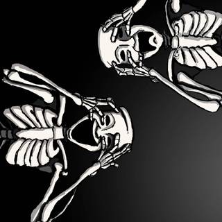 Skeleton desktop black wallpaper