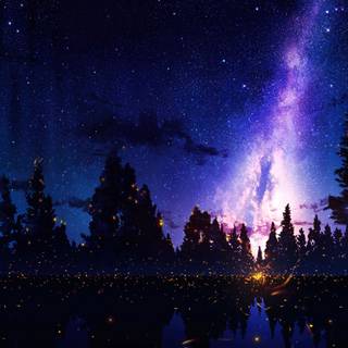 Forest anime 4k wallpaper