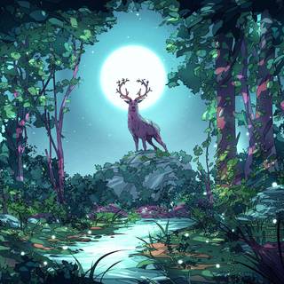 Forest anime 4k wallpaper