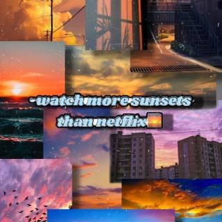 Sunset collage wallpaper
