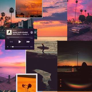 Sunset collage wallpaper