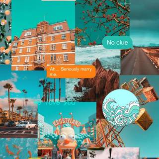 Sunset collage wallpaper