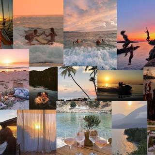 Sunset collage wallpaper