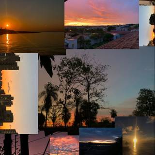 Sunset collage wallpaper