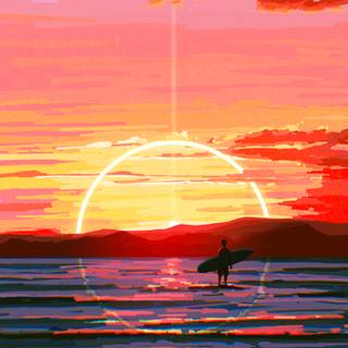Sunset glow wallpaper