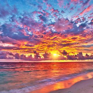 Sunset glow wallpaper