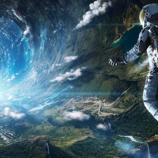 Astronaut in space wallpaper