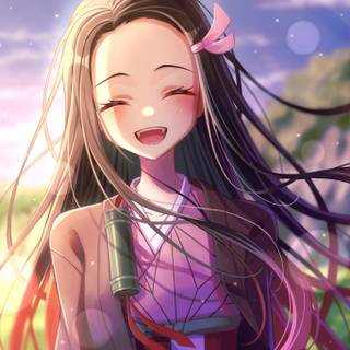 Nezuko fanart wallpaper