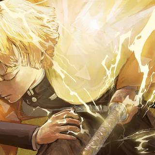 Zenitsu Thunder Breathing wallpaper