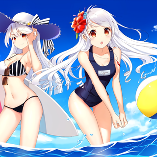 Anime girl swimsuit wallpaper
