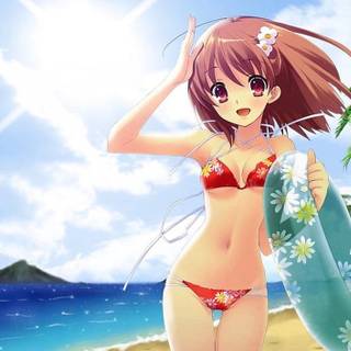 Anime girl swimsuit wallpaper