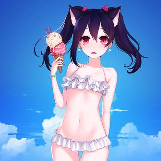 Anime girl swimsuit wallpaper