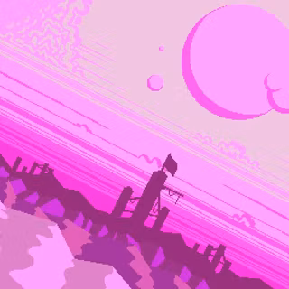 Pink pixel art wallpaper