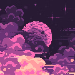 Pink pixel art wallpaper