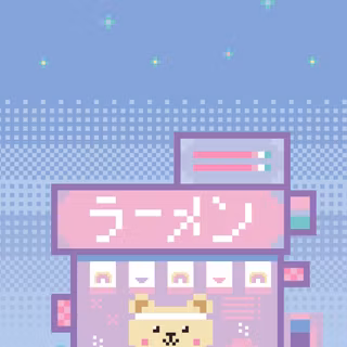 Pink pixel art wallpaper