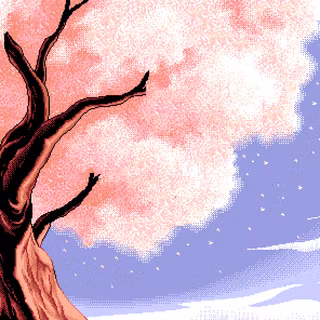 Pink pixel art wallpaper