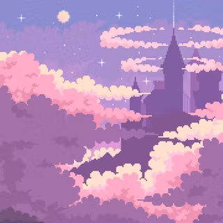 Pink pixel art wallpaper