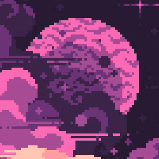 Pink pixel art wallpaper