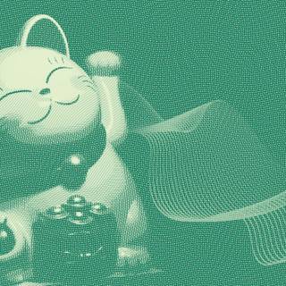 Cat drip wallpaper