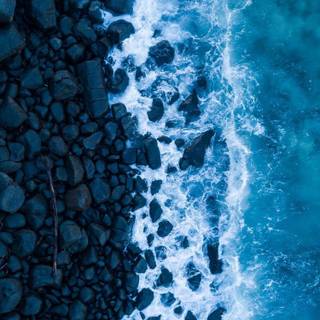 iPhone 12 Pro blue wallpaper