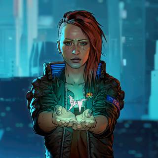 PS4 Cyberpunk girl wallpaper