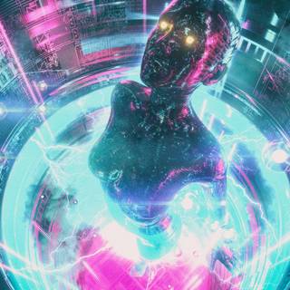 PS4 Cyberpunk girl wallpaper
