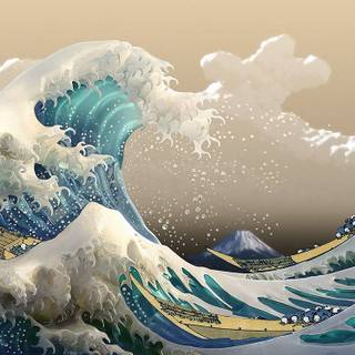 Great Wave of Kanagawa desktop wallpaper
