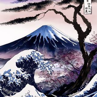 Hokusai HD iPhone wallpaper