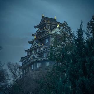 Japanese blue wallpaper