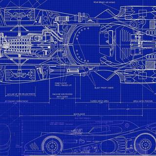 Car blueprint wallpaper