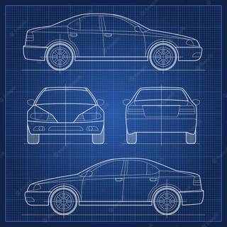 Car blueprint wallpaper