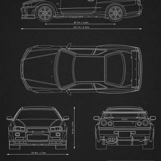 Car blueprint wallpaper