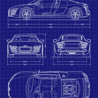 Car blueprint wallpaper