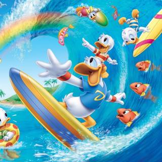 Summer cartoon laptop wallpaper
