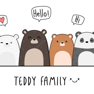 Cute cartoon baby animals wallpaper