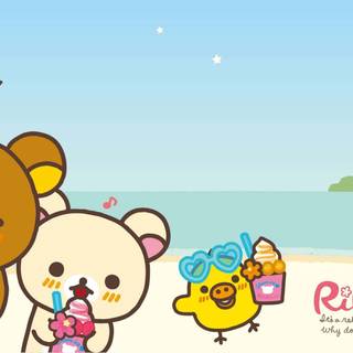 Summer cartoon laptop wallpaper