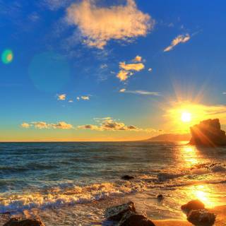 Summer sunset 4k wallpaper
