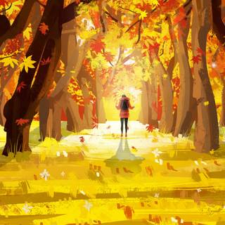 4k autumn art wallpaper