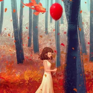 4k autumn art wallpaper
