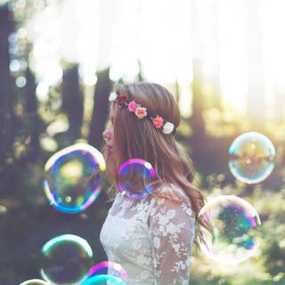 Summer bubbles wallpaper