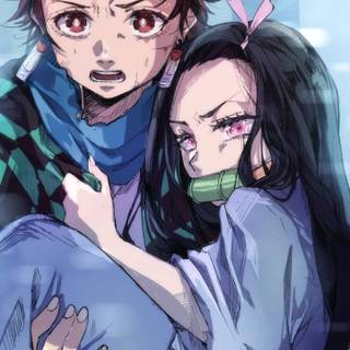 Tanjiro crying wallpaper