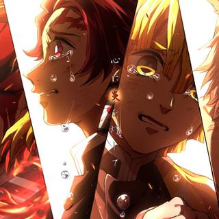 Tanjiro crying wallpaper